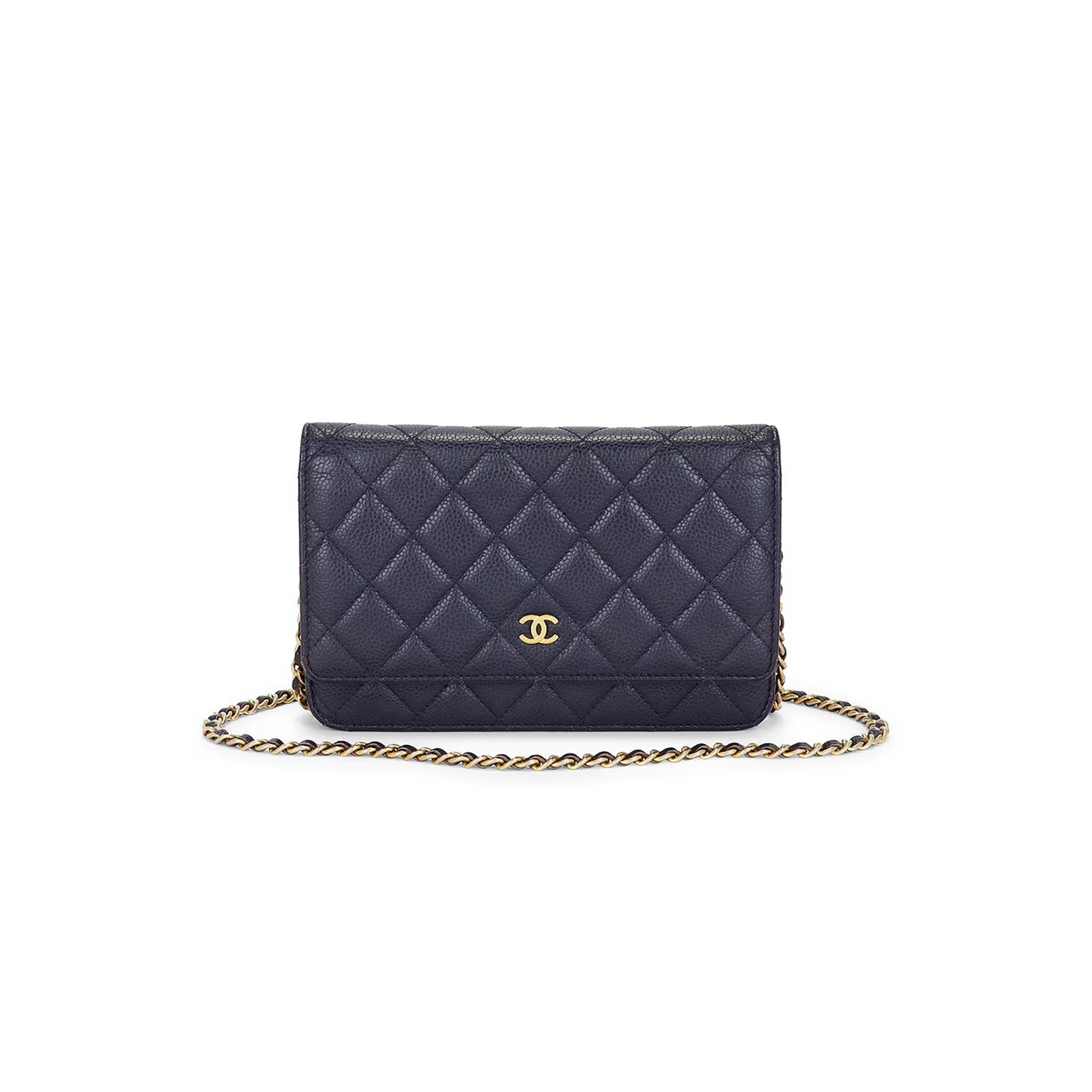 CHANEL CAVIAR WALLET ON CHAIN (19*13*3.5cm) 